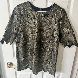 Gold and Black blouse